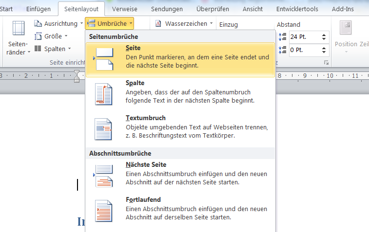 Seitenumbruch