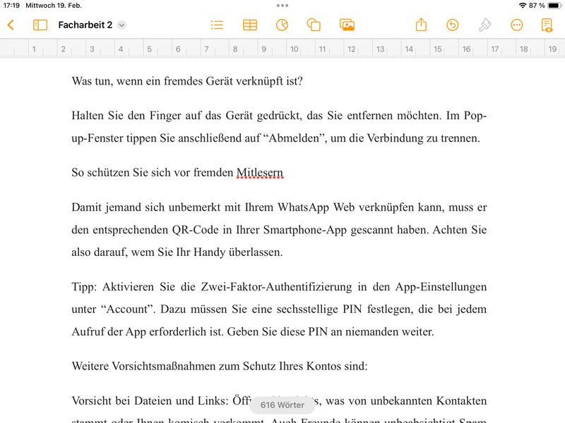 Rohtext grob vorformatiert
