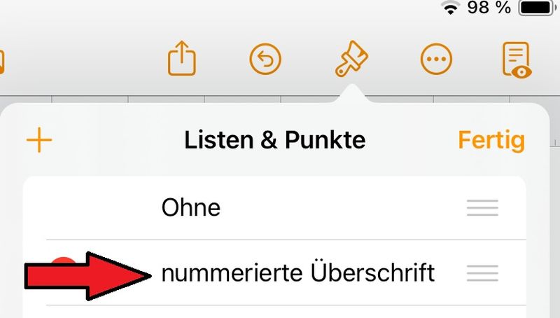 aktualisierter Name der Vorlage